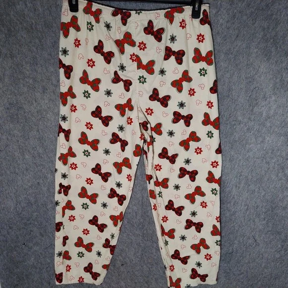 Disney Parks Authentic Women Pajamas Set 2XL Flannel Minnie Mouse Christmas Pant - Picture 11 of 11